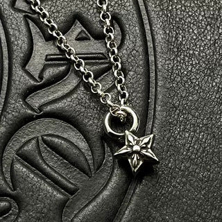 Vintage Peach Heart Cross Pendant Necklace