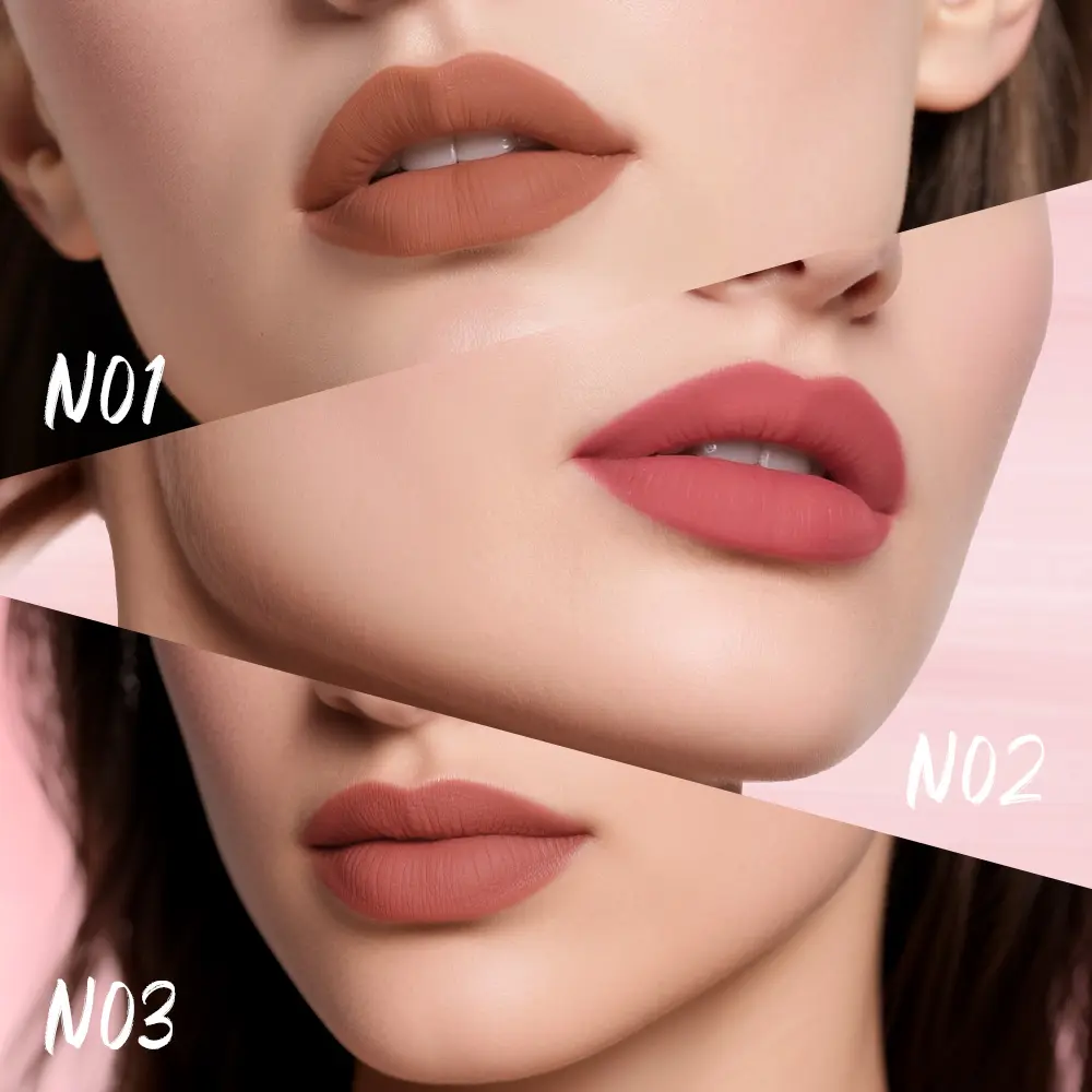 O.TWO.O Misty Kiss Matte Lipstick - VelvetyTexture, Tahan Lama, Perlu Tunggu Kering,Lock-in Color Teknologi Makeup