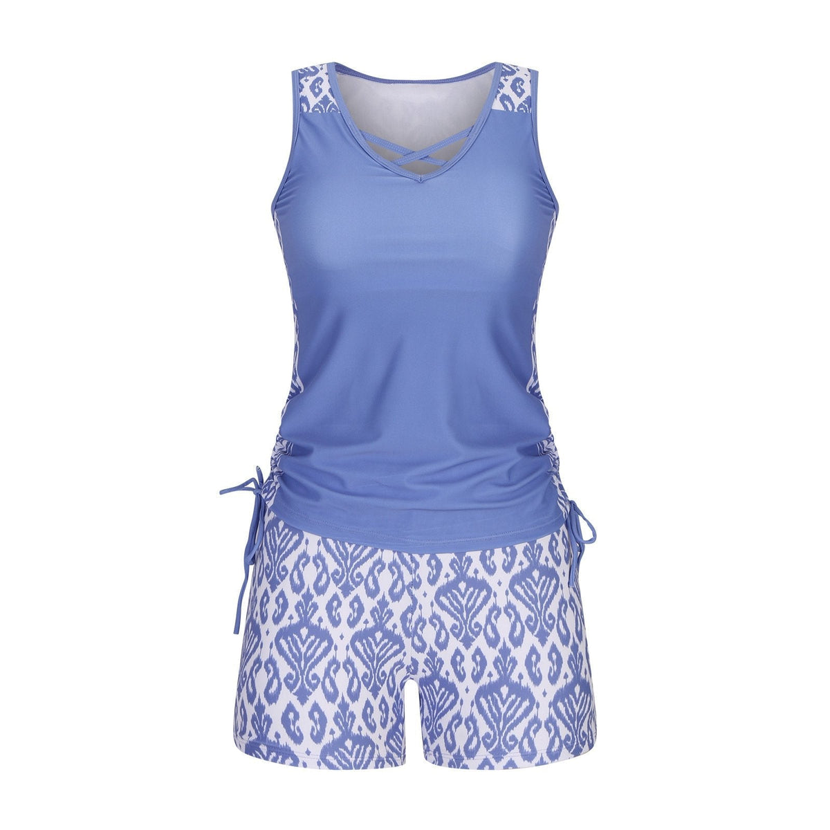⏰LAST DAY 60% OFF -Miraclesuit Women's Tummy Control Tankini Set with Built-In Bra – Flattering Boho Swimwear with Shorts🔥 Buy 2 Free Shipping