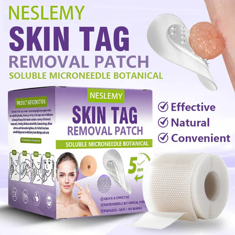 NESLEMY® Soluble Microneedle Botanical Skin Tag Removal Patch