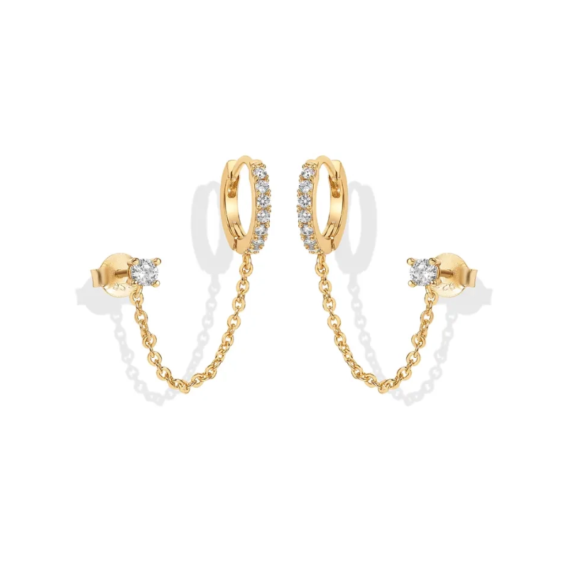 Boonvault Plated Chain Earrings for Women
