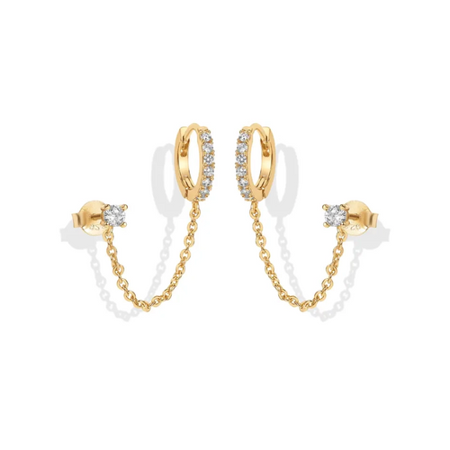 Boonvault Plated Chain Earrings for Women