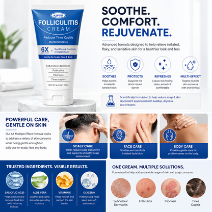 ✨Folliculitis Cream | Scalp, Face & Body Skin Relief Formula | 120g