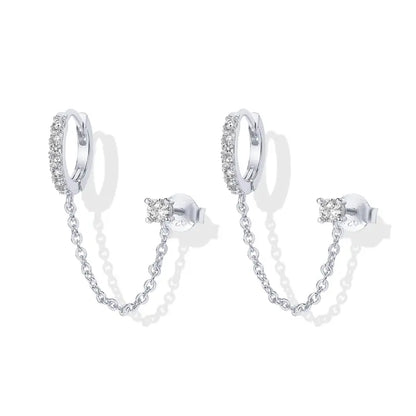 Boonvault Plated Chain Earrings for Women