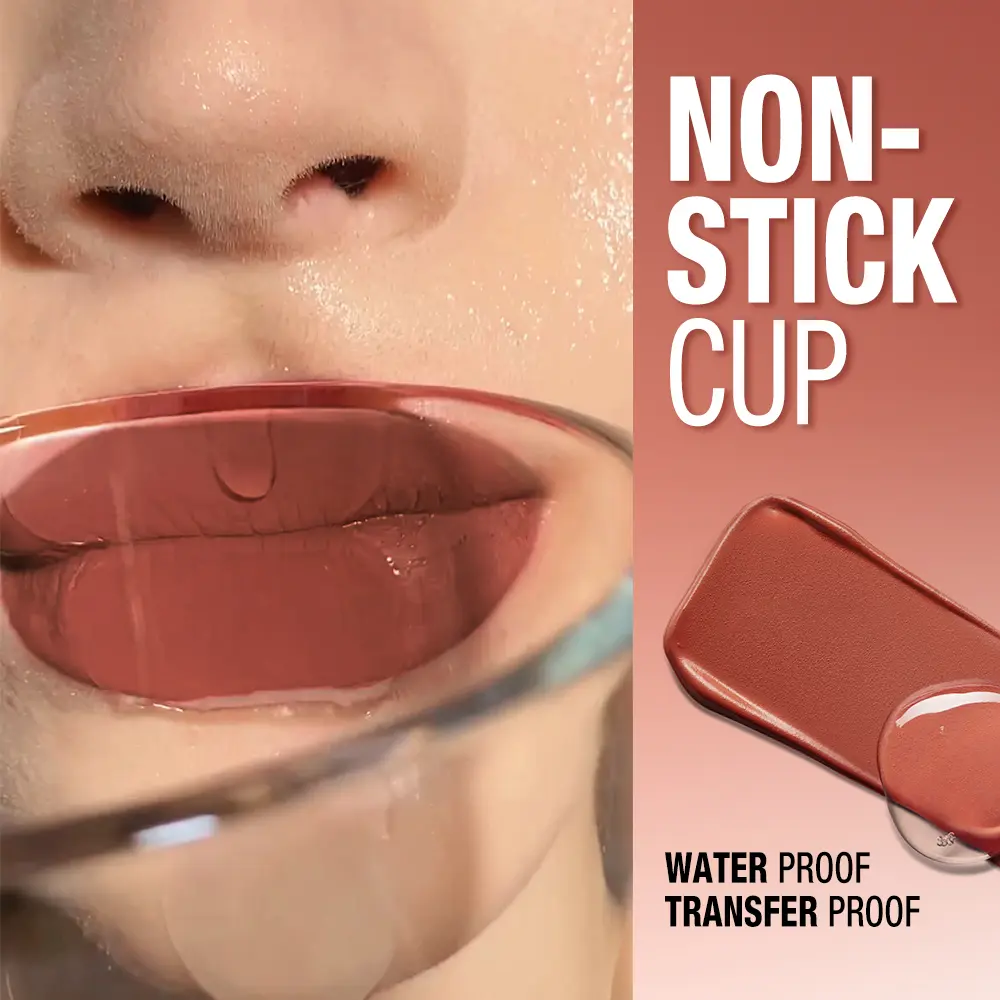 O.TWO.O Misty Kiss Matte Lipstick - VelvetyTexture, Tahan Lama, Perlu Tunggu Kering,Lock-in Color Teknologi Makeup