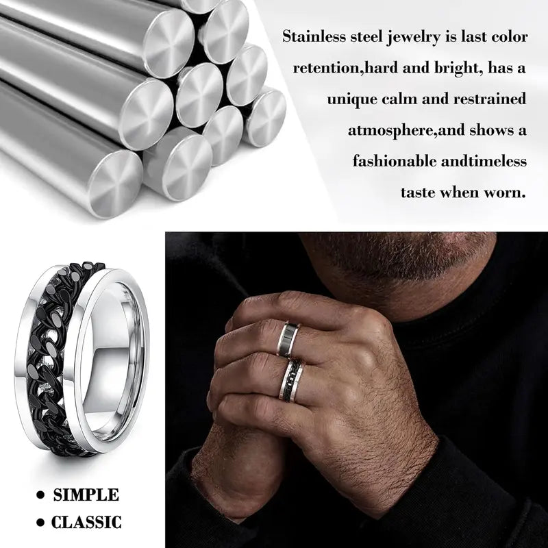 🔥70% OFF | LIMITED TIME🔥16Pcs Stainless Steel Fidget Rings