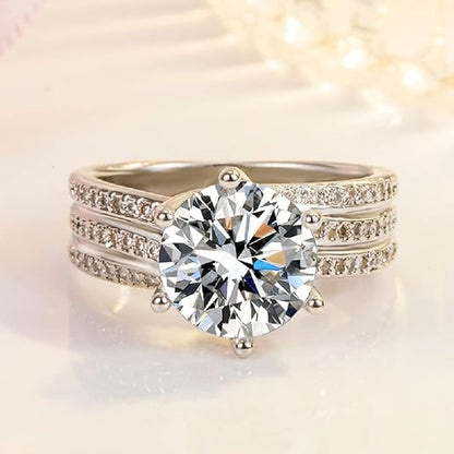 BRILLIANT ROUND CUTCZ ENGAGEMENT RING