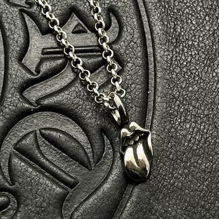 Vintage Peach Heart Cross Pendant Necklace