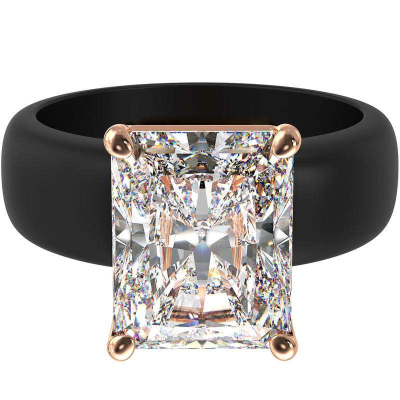 🔥Buy 1 Get 1 Free🔥 Silicone Ring – Emerald Cut CZ | Patent-Pending Design