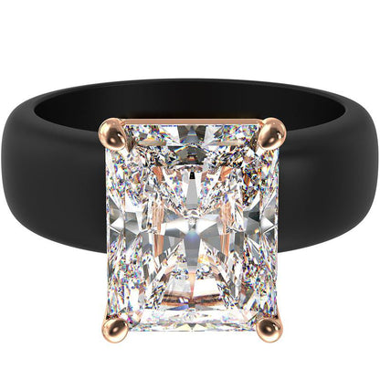 🔥Buy 1 Get 1 Free🔥 Silicone Ring – Emerald Cut CZ | Patent-Pending Design