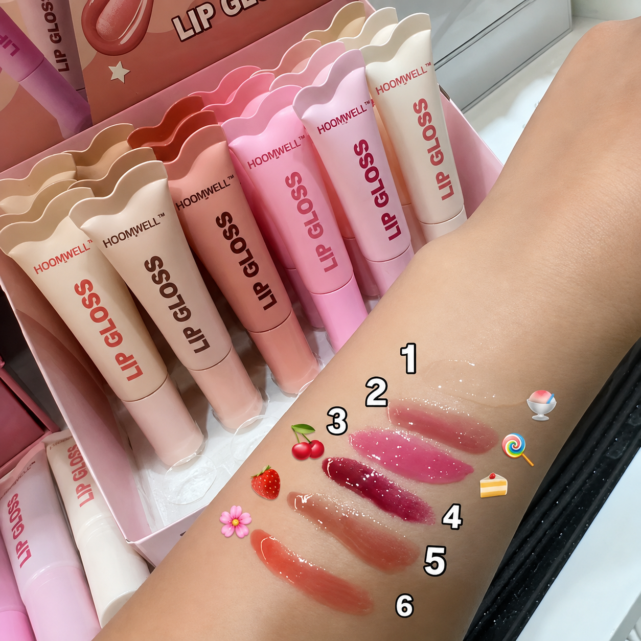 6-color lip balm