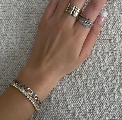 Plated 3mm Cubic Zirconia Classic Tennis Bracelet