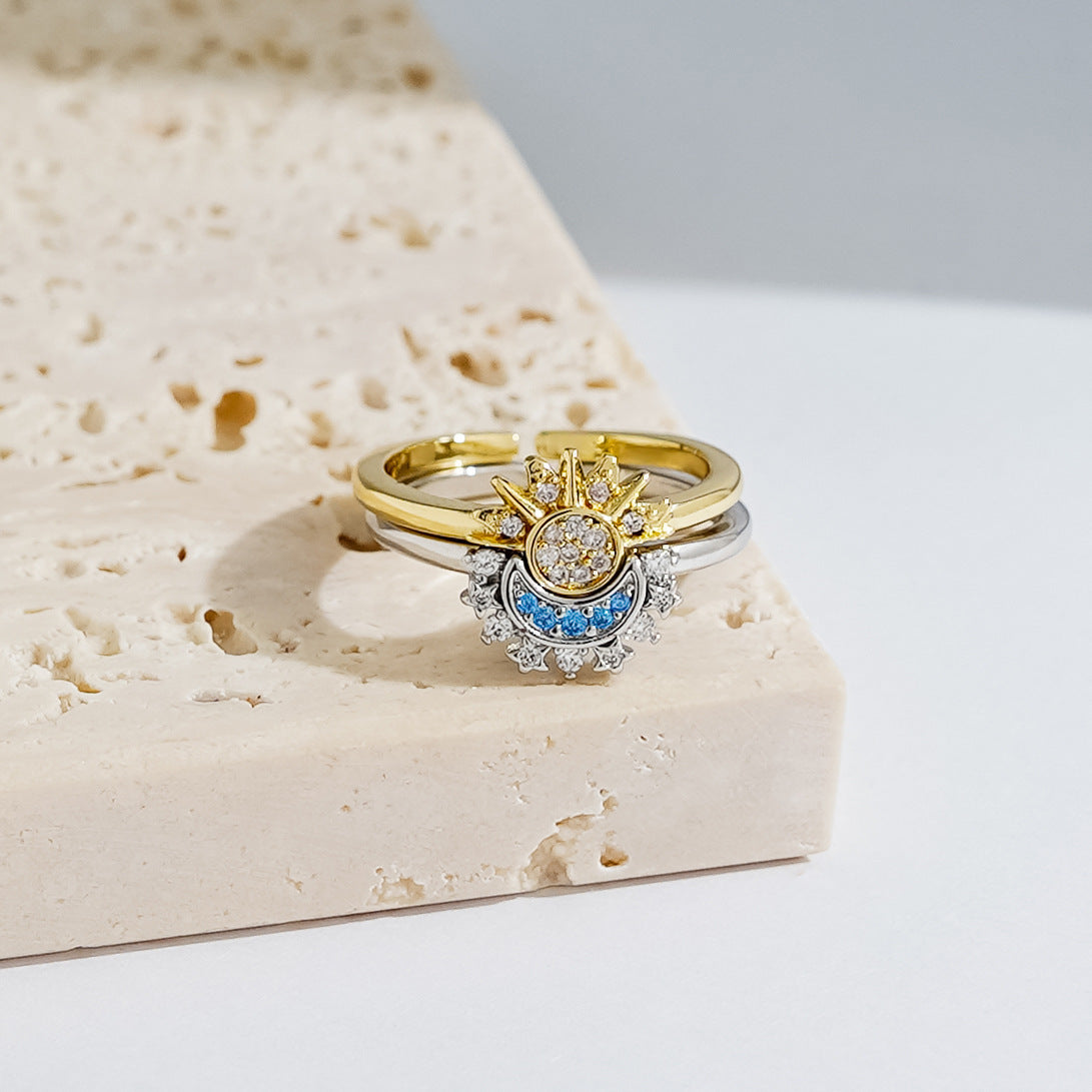 🔥Buy 1 Get 1 Free🔥CELESTIAL SUN AND MOON RING SET