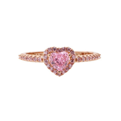 Sparkle with Love: Pink Heart Statement Ring