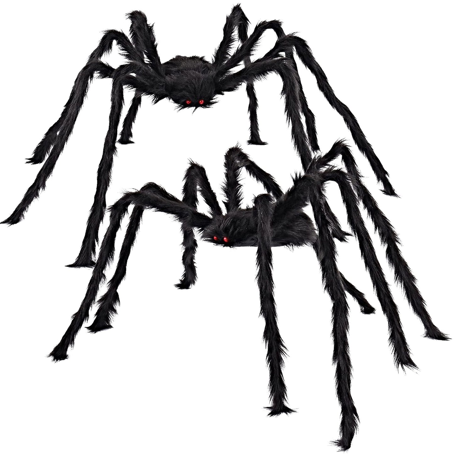 Simulated plush spider - Halloween decoration prop prank at party