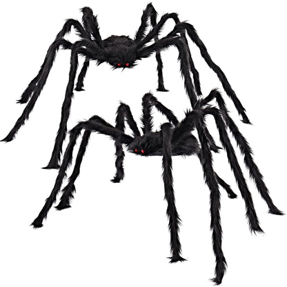 Simulated plush spider - Halloween decoration prop prank at party