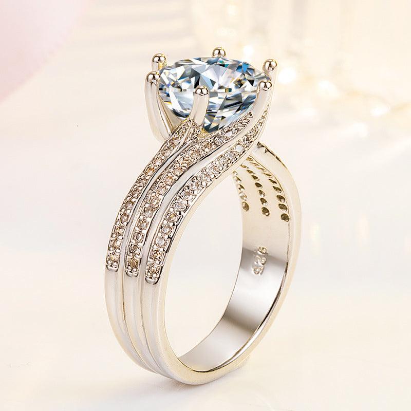 BRILLIANT ROUND CUTCZ ENGAGEMENT RING