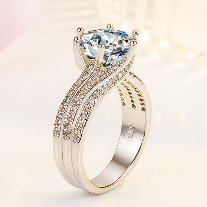 BRILLIANT ROUND CUTCZ ENGAGEMENT RING