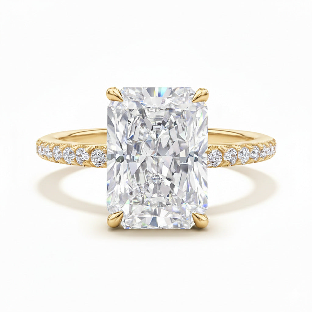 4.0ct Radiant Cut Stackable Bridal Ring Set of 4