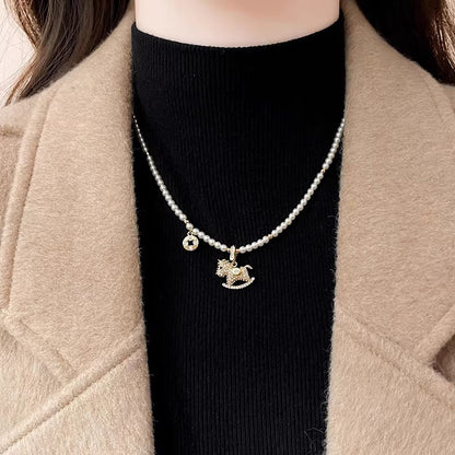 Sweet Nostalgia: Rocking Horse Sparkle Necklace
