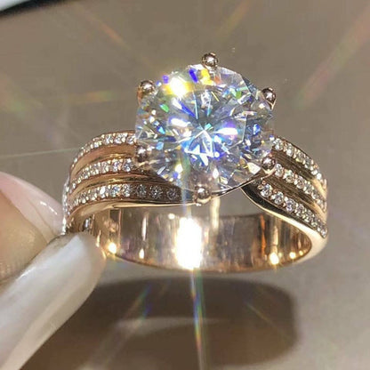 BRILLIANT ROUND CUTCZ ENGAGEMENT RING