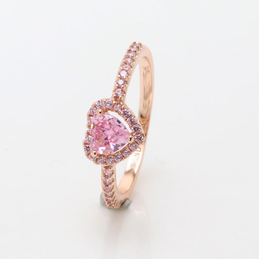 Sparkle with Love: Pink Heart Statement Ring
