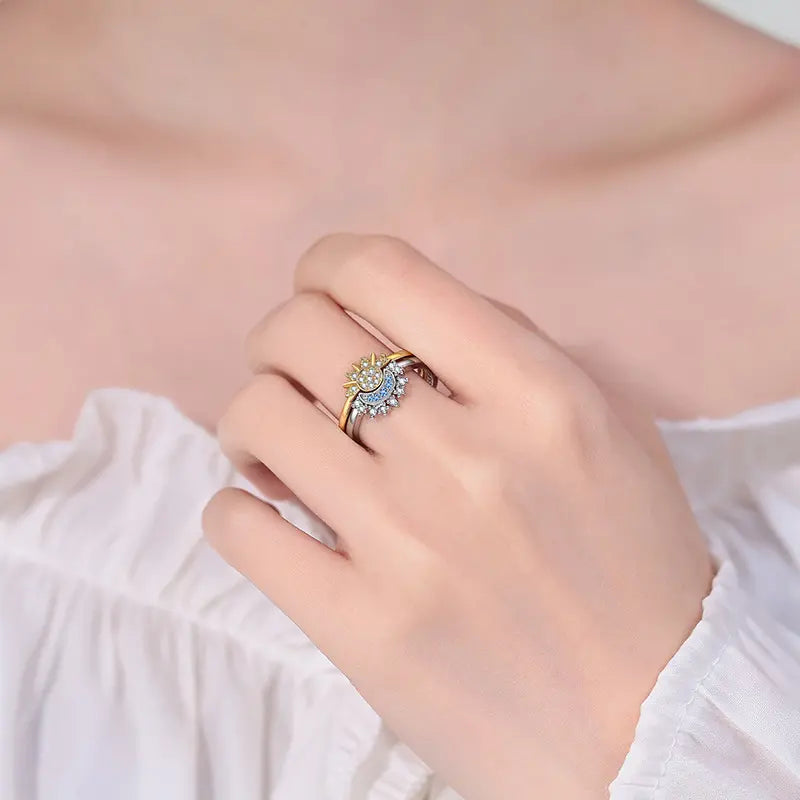 🔥Buy 1 Get 1 Free🔥CELESTIAL SUN AND MOON RING SET