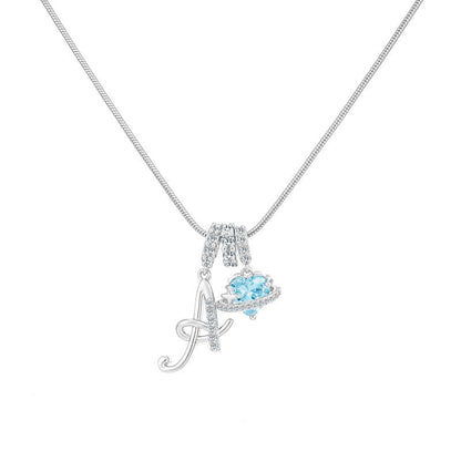 Art Design Letter Necklace, Hypoallergenic, Adjustable Size