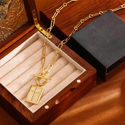 🔥70% OFF | LIMITED TIME🔥Cross Choker Necklace for Women – Chunky Paperclip & Cuban Link Chain, Hip Hop Fashion, Easter Gift