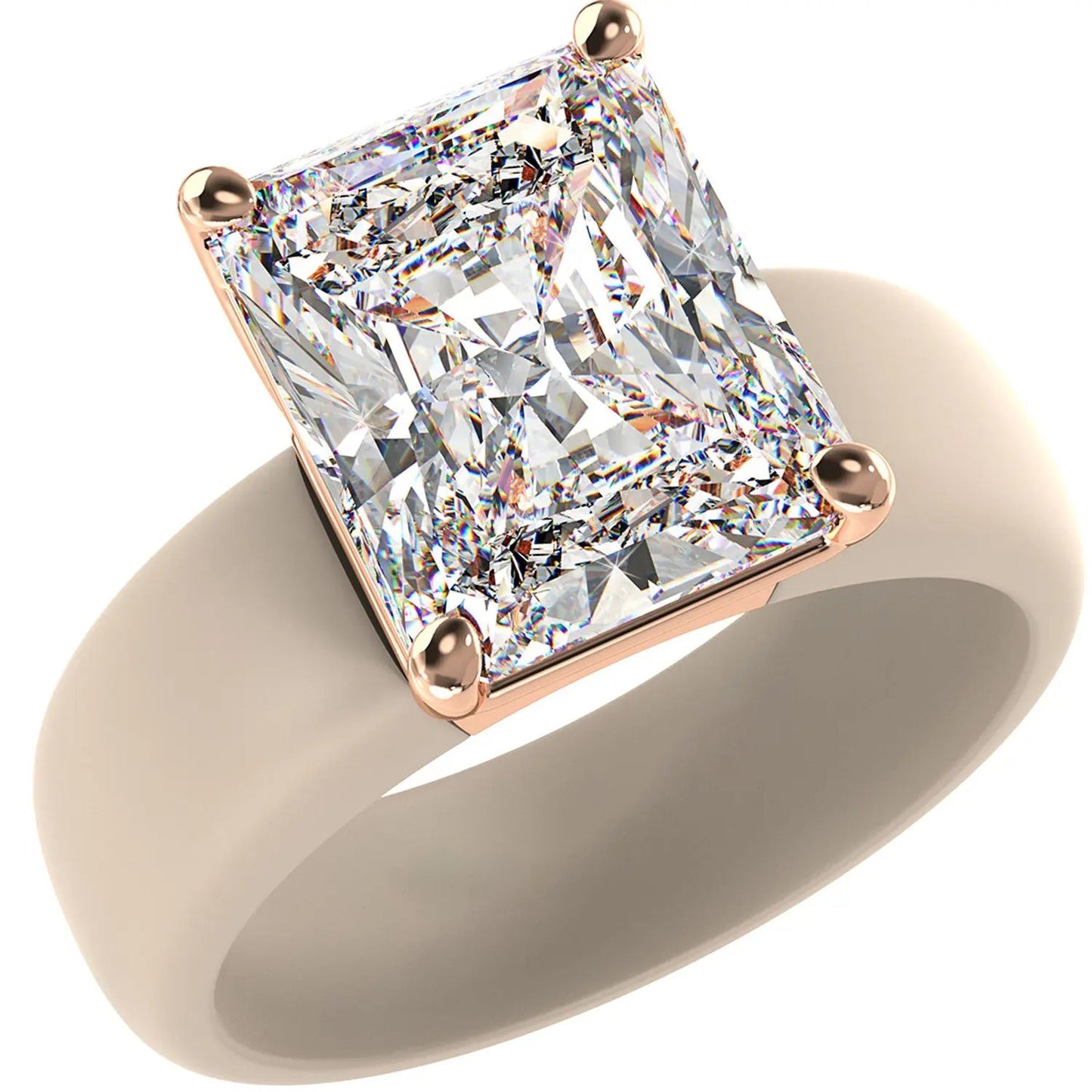 🔥Buy 1 Get 1 Free🔥 Silicone Ring – Emerald Cut CZ | Patent-Pending Design
