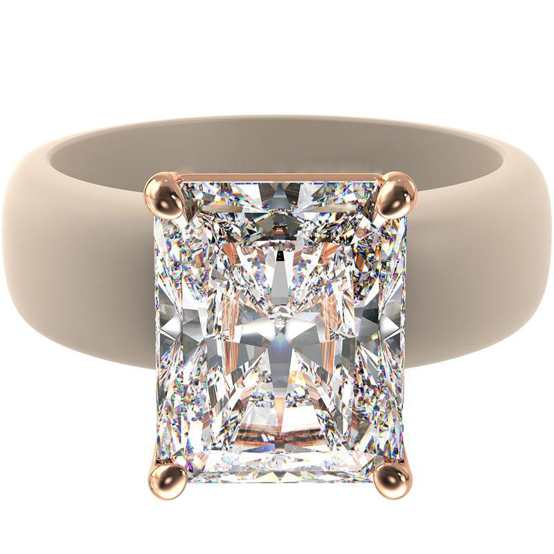 🔥Buy 1 Get 1 Free🔥 Silicone Ring – Emerald Cut CZ | Patent-Pending Design
