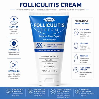 ✨Folliculitis Cream | Scalp, Face & Body Skin Relief Formula | 120g