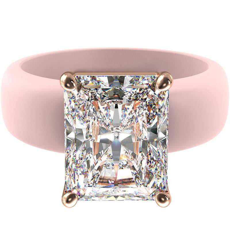 🔥Buy 1 Get 1 Free🔥 Silicone Ring – Emerald Cut CZ | Patent-Pending Design