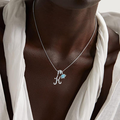 Art Design Letter Necklace, Hypoallergenic, Adjustable Size