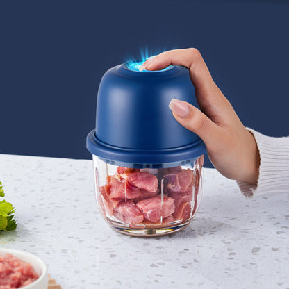 Cordless Multifunctional Mini Electric Food Processor, Wireless Portable Kitchen Chopper for Minced Meat, Garlic & Baby Puree, Fast Food Prep Kitchen Helper